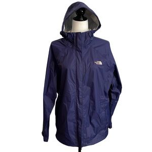 The North Face Rain Jacket Womens Size XL Hooded - Navy NWOT